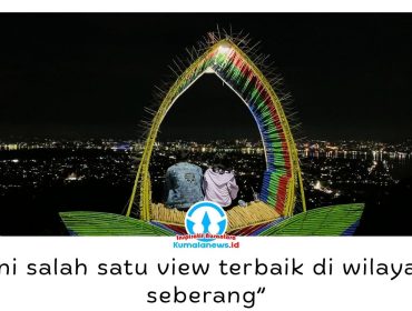Senja menyelimuti Kota Samarinda yang terlihat dari Tebing Lonceng di ketinggian sekitar 300 meter di atas permukaan laut. Cahaya lampu kota yang memantul di Sungai Mahakam menghadirkan panorama yang menjadi salah satu daya tarik wisata Samarinda Seberang. Foto: Istimewa.