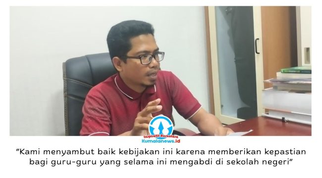 Anggota Komisi IV DPRD Kota Samarinda, Ismail Latisi, mengapresiasi terbitnya Surat Edaran Menteri Pendidikan Dasar dan Menengah Nomor 7 Tahun 2026 tentang penugasan guru non-ASN pada satuan pendidikan yang diselenggarakan pemerintah daerah. Kebijakan tersebut dinilai memberikan kepastian hukum bagi guru honorer yang selama ini mengabdi di sekolah negeri serta membantu menjaga keberlangsungan proses belajar mengajar. Foto: Yana Ashari.