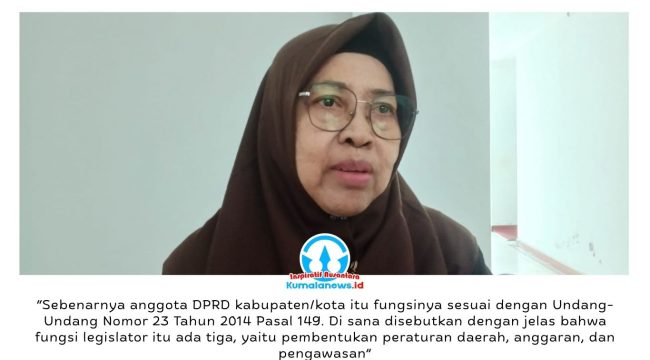 Pakar Komisi II DPRD Kota Samarinda, Misirah, memberikan keterangan kepada awak media usai menerima kunjungan kerja Komisi II DPRD Kabupaten Paser dan Anggota DPRD Kabupaten Berau di DPRD Kota Samarinda, Kamis (4/6/2026). Pertemuan tersebut membahas optimalisasi fungsi pengawasan di bidang perekonomian serta pengelolaan aset daerah guna mendukung tata kelola pemerintahan yang efektif, transparan, dan akuntabel. Foto: Yana Ashari.
