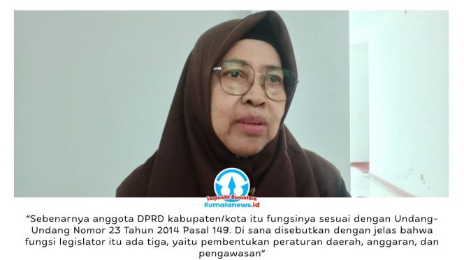 
 Pakar Komisi II DPRD Kota Samarinda, Misirah, memberikan keterangan kepada awak media usai menerima kunjungan kerja Komisi II DPRD Kabupaten Paser dan Anggota DPRD Kabupaten Berau di DPRD Kota Samarinda, Kamis (4/6/2026). Pertemuan tersebut membahas optimalisasi fungsi pengawasan di bidang perekonomian serta pengelolaan aset daerah guna mendukung tata kelola pemerintahan yang efektif, transparan, dan akuntabel. Foto: Yana Ashari.