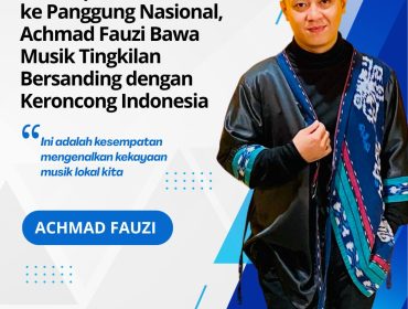 Flyer Achmad Fauzi, musisi asal Kutai Kartanegara, yang kembali menorehkan prestasi dengan berpartisipasi dalam album kompilasi 