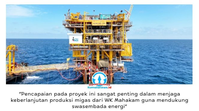 
 PT Pertamina Hulu Mahakam (PHM) berhasil melakukan onstream Platform WPN-6 pada Proyek Sisi Nubi AOI 1-3-5 di Wilayah Kerja Mahakam, Kalimantan Timur. Capaian ini menjadikan WPN-6 sebagai platform keempat yang resmi berproduksi dari total enam platform yang dikembangkan dalam proyek tersebut. Foto: Dok. PHM-PHI.