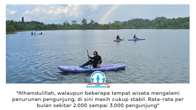 
 Komunitas paddle board rutin beraktivitas di kawasan danau Taman Seri Loa Tuwi, Desa Loa Ulung, Kecamatan Tenggarong Seberang, Kutai Kartanegara. Dalam sekitar satu bulan terakhir, area wisata tersebut mulai menjadi pusat kegiatan komunitas yang diikuti peserta dari Tenggarong, Samarinda, hingga Balikpapan. Foto: Fairuzzabady.