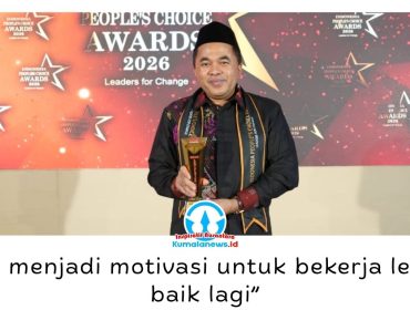 Ketua DPRD Kabupaten Kutai Kartanegara, Ahmad Yani, menerima Indonesia People's Choice Award 2026 sebagai bentuk apresiasi atas dedikasi dan kiprahnya dalam menjembatani aspirasi masyarakat melalui pelaksanaan fungsi legislatif.
