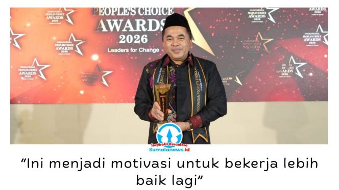 
 Ketua DPRD Kabupaten Kutai Kartanegara, Ahmad Yani, menerima Indonesia People's Choice Award 2026 sebagai bentuk apresiasi atas dedikasi dan kiprahnya dalam menjembatani aspirasi masyarakat melalui pelaksanaan fungsi legislatif.