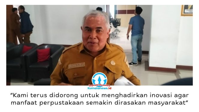 
 Kepala Dinas Perpustakaan dan Kearsipan Kota Samarinda, Erham Yusuf, menegaskan komitmen pihaknya untuk terus menghadirkan inovasi dan memperkuat budaya literasi usai mengikuti hearing bersama Komisi IV DPRD Kota Samarinda, Senin (20/7/2026). Foto: Yana Ashari.