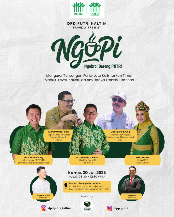 
 Forum NGOPI PUTRI Kaltim Bahas Strategi Pariwisata Menuju Industri Berdaya Saing di Era IKN
