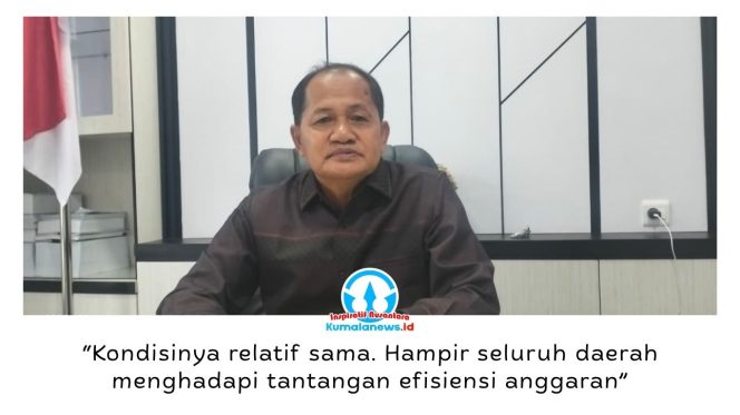
 Wakil Ketua I DPRD Kota Samarinda Rusdi memberikan keterangan usai menerima kunjungan kerja DPRD Kabupaten Berau yang melakukan studi tiru terkait pembahasan pertanggungjawaban APBD di tengah kebijakan efisiensi anggaran, Rabu (1/7/2026). Foto: Yana Ashari.
