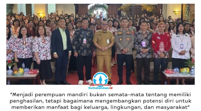 Wakil Wali Kota Balikpapan, Dr. Ir. H. Bagus Susetyo, M.M., menghadiri kegiatan Jumpa Wanita Terpuji (WATER) Se-Kalimantan 2026 yang diselenggarakan Departemen Kaum Wanita Daerah Gereja Sidang-Sidang Jemaat Allah Kalimantan Timur di Hotel Grand Tiga Mustika, Balikpapan, Rabu (1/7/2026). Foto: M Hilmansyah.