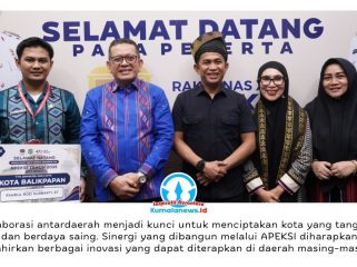Wali Kota Balikpapan, Dr H Rahmad Mas'ud, SE., ME., bersama istri, Hj Nurlena Rahmad Mas'ud, SE., menghadiri gala dinner Rapat Kerja Nasional (Rakernas) XVIII APEKSI di Lapangan Merdeka, Medan, Selasa (30/6/2026) malam.