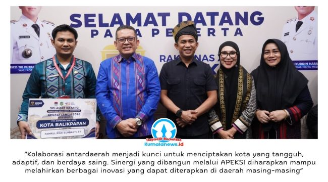 Wali Kota Balikpapan, Dr H Rahmad Mas'ud, SE., ME., bersama istri, Hj Nurlena Rahmad Mas'ud, SE., menghadiri gala dinner Rapat Kerja Nasional (Rakernas) XVIII APEKSI di Lapangan Merdeka, Medan, Selasa (30/6/2026) malam.