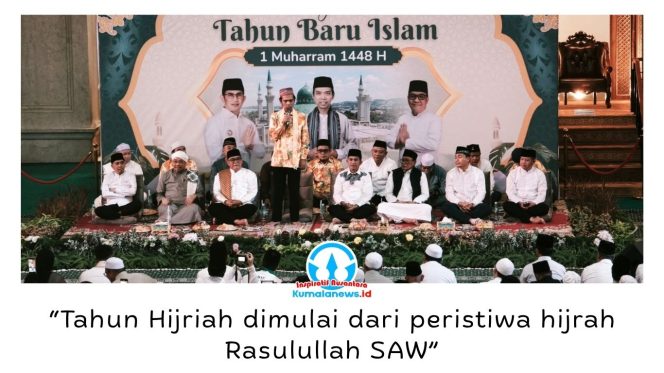 
 Ustaz Abdul Somad menjelaskan bahwa penanggalan Hijriah ditetapkan berdasarkan peristiwa hijrah Nabi Muhammad SAW dari Makkah ke Madinah, bukan dari kelahiran atau wafat beliau. Keputusan tersebut diambil pada masa Khalifah Umar bin Khattab melalui musyawarah bersama para sahabat. Foto: M Hilmansyah.