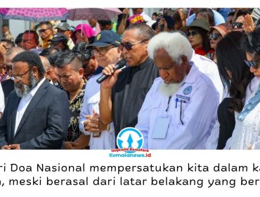 Puncak penutupan Hari Doa Nasional (HDN) V Tahun 2026 yang digelar Forum Umat Kristiani Indonesia (FUKRI) berlangsung khidmat di Kawasan Inti Pusat Pemerintahan (KIPP) Nusantara, Minggu (5/7/2026). Foto: Humas Otorita Ibu Kota Nusantara.