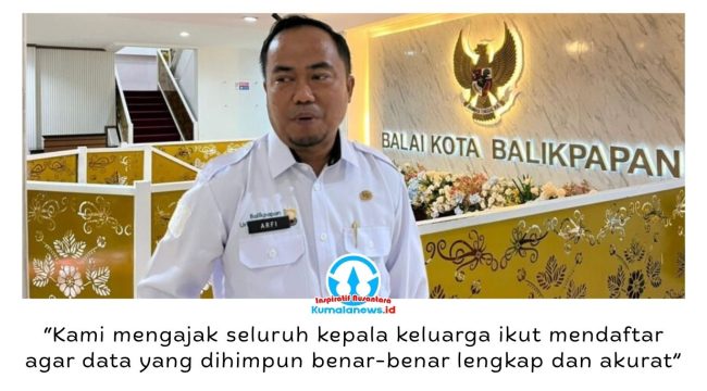 Kepala Dinas Sosial Kota Balikpapan, Arfiansyah, mengatakan partisipasi seluruh warga diperlukan untuk menghasilkan data yang akurat sebagai dasar evaluasi sebelum sistem Perlindungan Sosial Digital diterapkan secara nasional. Foto: M Hilmansyah.