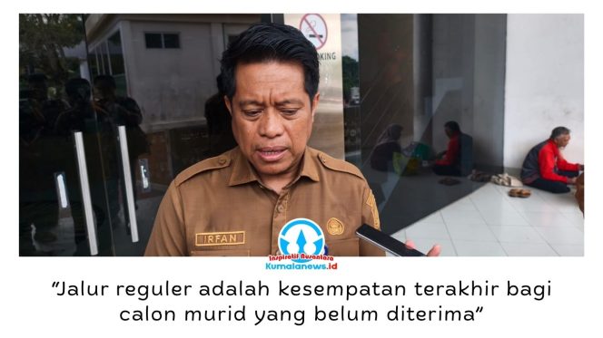 
 Kepala Disdikbud Kota Balikpapan, Irfan Taufik, menegaskan jalur reguler SPMB merupakan tahapan resmi terakhir yang memberikan kesempatan bagi calon murid yang belum diterima melalui jalur afirmasi, mutasi, prestasi, maupun domisili. Foto: M Hilmansyah.