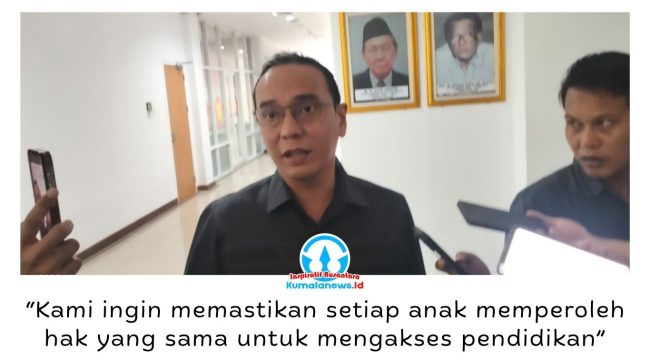 Ketua Komisi IV DPRD Kota Samarinda, Mohammad Novan Syahronny Pasie, memberikan keterangan usai hearing bersama Disdikbud Kota Samarinda terkait evaluasi program Tahun Anggaran 2026 dan pembahasan rencana kegiatan Tahun Anggaran 2027. Foto: Yana Ashari.