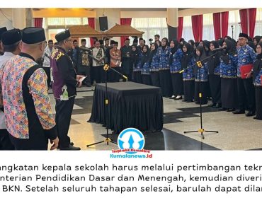 Bupati Kutai Kartanegara, Aulia Rahman Basri, melantik ratusan kepala sekolah dan pejabat fungsional di Pendopo Odah Etam, Tenggarong, Kamis (9/7/2026). Pelantikan ini menjadi upaya Pemkab Kukar memperkuat tata kelola pemerintahan dan meningkatkan kualitas layanan, khususnya di sektor pendidikan. Foto: Fairuzzabady.