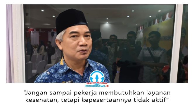 
 Kepala Disnaker Kota Balikpapan, Adamin Siregar, mengingatkan seluruh perusahaan memastikan pekerja terdaftar dan tetap aktif sebagai peserta Program Jaminan Kesehatan Nasional (JKN). Foto: M Hilmansyah.