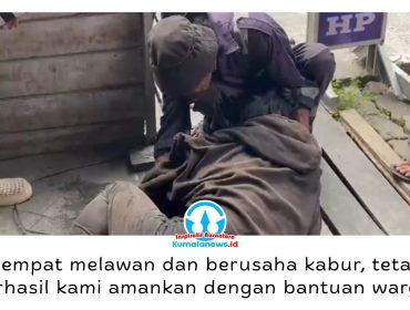 Seorang pengamen yang kerap beraktivitas di kawasan lampu lalu lintas (TL) Balikpapan diamankan petugas Satpol PP Kota Balikpapan saat operasi penertiban, Minggu (12/7/2026). Penertiban dilakukan sebagai tindak lanjut atas laporan masyarakat guna menjaga ketertiban umum dan keselamatan pengguna jalan. Foto: M Hilmansyah.