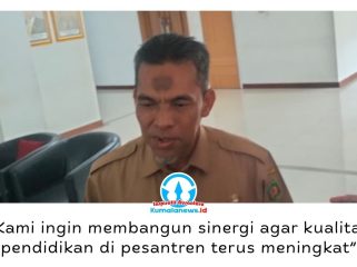 Kepala Bidang Pembinaan SMP Disdikbud Samarinda, Mohammad Wahiduddin, menjelaskan upaya sinkronisasi dengan Kementerian Agama untuk memperkuat pembinaan pondok pesantren dan meningkatkan mutu pendidikan, Selasa (14/7/2026). Foto: Yana Ashari.