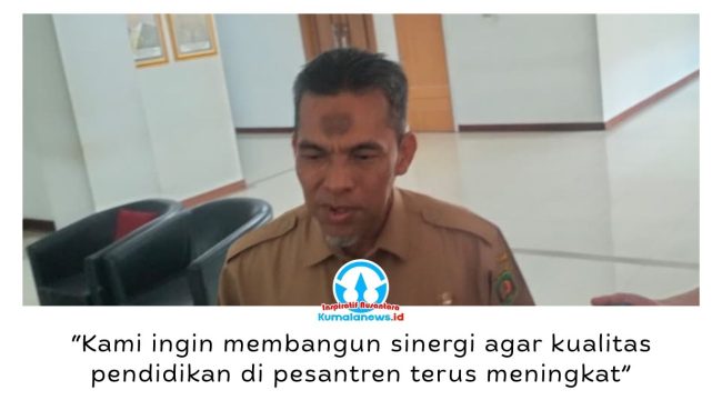Kepala Bidang Pembinaan SMP Disdikbud Samarinda, Mohammad Wahiduddin, menjelaskan upaya sinkronisasi dengan Kementerian Agama untuk memperkuat pembinaan pondok pesantren dan meningkatkan mutu pendidikan, Selasa (14/7/2026). Foto: Yana Ashari.