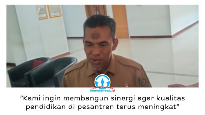 
 Kepala Bidang Pembinaan SMP Disdikbud Samarinda, Mohammad Wahiduddin, menjelaskan upaya sinkronisasi dengan Kementerian Agama untuk memperkuat pembinaan pondok pesantren dan meningkatkan mutu pendidikan, Selasa (14/7/2026). Foto: Yana Ashari.