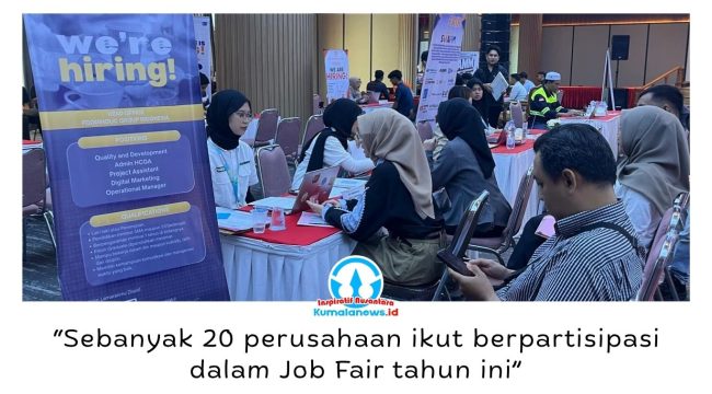 Para pencari kerja mengikuti sesi walk-in interview pada Job Fair Kukar 2026 di Gedung PKM Tenggarong Seberang, Kabupaten Kutai Kartanegara, Selasa (14/7/2026). Foto: Fairuzzabady.