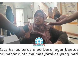 Wakil Ketua Komisi IV DPRD Kota Samarinda, Sri Puji Astuti, memberikan keterangan usai rapat bersama Dinas Sosial, Selasa (14/7/2026). Komisi IV meminta pembaruan Data Tunggal Sosial Nasional (DTSN) dilakukan secara berkala agar penyaluran bantuan sosial dan program pemerintah tepat sasaran. Foto: Yana Ashari.