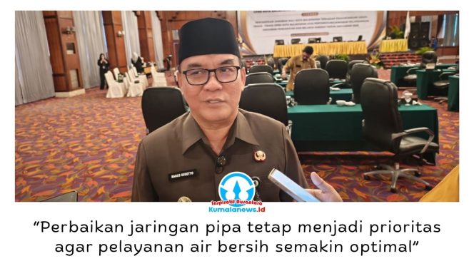 
 Wakil Wali Kota Balikpapan, Dr. Ir. H. Bagus Susetyo, M.M., menyampaikan jawaban Wali Kota atas pemandangan umum fraksi-fraksi DPRD terhadap Raperda Pertanggungjawaban Pelaksanaan APBD 2025 dalam Rapat Paripurna DPRD Kota Balikpapan di Hotel Grand Senyiur, Senin (13/7/2026). Foot: M Hilmansyah.