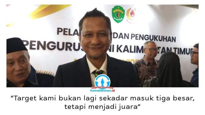 
 Ketua Harian KONI Kaltim sekaligus Direktur Utama PT Bara Kaltim Sejahtera (BKS), Nidya Listiyono, menyampaikan komitmen kepengurusan baru KONI Kaltim periode 2026–2030 untuk segera menyusun program kerja dan evaluasi demi mewujudkan target Kalimantan Timur menjadi juara olahraga nasional. Foto: Yana Ashari.