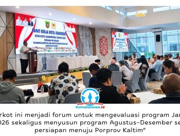 Ketua Panitia Pelaksana Rakerkot KONI Balikpapan, Said Idris, menyampaikan laporan pelaksanaan kegiatan yang merupakan amanat AD/ART KONI sebagai forum evaluasi serta penyusunan program kerja organisasi. Foto: Yana Ashari.