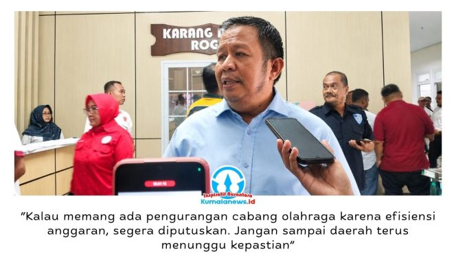 
 Kepala Disporapar Kota Samarinda, Muslimin, menegaskan Kontingen Kota Samarinda menargetkan mempertahankan gelar juara umum pada Porprov VIII Kaltim, sekaligus meminta kepastian cabang olahraga dan kesiapan penyelenggaraan segera dituntaskan. Foto: Yana Ashari.