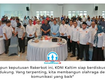 Wakil Ketua II KONI Kalimantan Timur, Dandri Dauri, mengajak seluruh pengurus cabang olahraga di Kota Samarinda memperkuat soliditas organisasi, pembinaan atlet, dan sinergi menjelang Porprov VIII Kalimantan Timur. Foto: Yana Ashari.