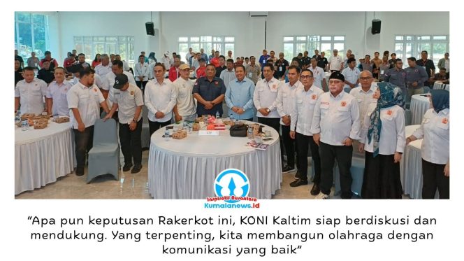 
 Wakil Ketua II KONI Kalimantan Timur, Dandri Dauri, mengajak seluruh pengurus cabang olahraga di Kota Samarinda memperkuat soliditas organisasi, pembinaan atlet, dan sinergi menjelang Porprov VIII Kalimantan Timur. Foto: Yana Ashari.