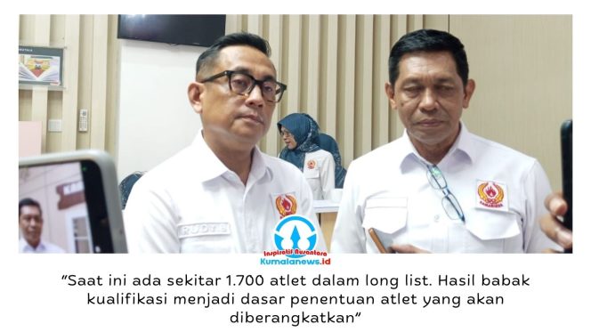 
 Sekretaris Umum KONI Kota Samarinda, Rudi Barito, menyampaikan persiapan menuju Porprov Kaltim 2026 terus dimatangkan. Sebanyak 1.700 atlet telah masuk daftar pembinaan, sementara penetapan kontingen menunggu kepastian nomor pertandingan dari KONI Kaltim. Foto: Yana Ashari.