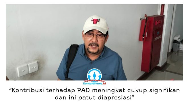 
 Ketua Komisi II DPRD Kota Samarinda, Iswandi, mengapresiasi tren peningkatan kontribusi Perumda Varian Niaga terhadap Pendapatan Asli Daerah (PAD) dan mendorong optimalisasi aset daerah untuk meningkatkan kinerja perusahaan. Foto: Yana Ashari.