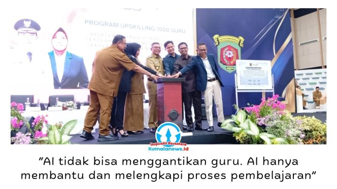 
 Wakil Wali Kota Samarinda, Saefuddin Zuhri, membuka Program Upskilling 1.000 Guru untuk meningkatkan kompetensi pendidik dalam pemanfaatan AI sekaligus memperkuat Budaya Sekolah Aman dan Nyaman (BSAN), hasil kolaborasi Pemkot Samarinda dan PT Gamma Persada Sinergi. Foto: Yana Ashari.