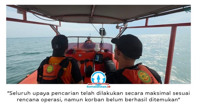 
 Basarnas Balikpapan melalui Pos SAR Kutai Timur resmi menutup Operasi SAR terhadap nelayan Hasriarto (37) yang hilang di Perairan Muara Berau setelah pencarian selama lima hari belum membuahkan hasil. Foto: Basarnas Kaltim.