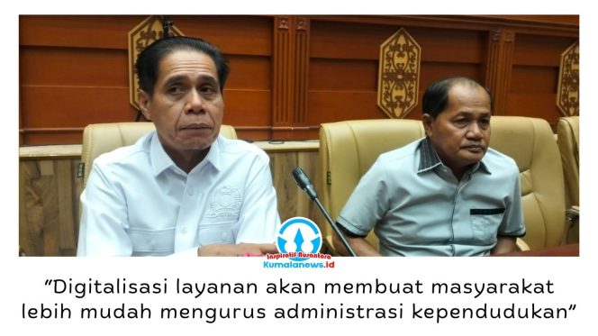 
 Ketua DPRD Kota Samarinda, Helmi Abdullah, mendukung percepatan penerapan Identitas Kependudukan Digital (IKD) sebagai upaya mempermudah layanan administrasi kependudukan dan mendorong masyarakat memiliki identitas kependudukan Kota Samarinda. Foto: Yana Ashari.