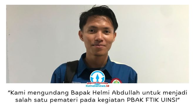 
 Ketua DEMA FTIK UINSI Samarinda, Tosik Baihaqi, berharap audiensi bersama Ketua DPRD Kota Samarinda, Helmi Abdullah, menjadi awal terbangunnya kolaborasi dan sinergi antara DPRD dan mahasiswa untuk mendukung pembangunan daerah. Foto: Beby.