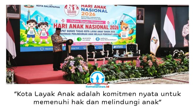 
 Wakil Wali Kota Balikpapan Bagus Susetyo menegaskan perlindungan anak merupakan tanggung jawab bersama seluruh elemen masyarakat, bukan hanya pemerintah. Foto: M Hilmansyah.