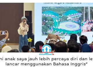 Sebanyak 66 pelajar dari wilayah sekitar IKN berhasil meningkatkan kemampuan Bahasa Inggris dan kepercayaan diri melalui program IKN Mengajar English Preparation Class yang digelar Otorita IKN sebagai persiapan memasuki ekosistem pembelajaran bilingual di Sekolah Nasional Terintegrasi (SNT) IKN. Foto: Humas Otorita IKN.