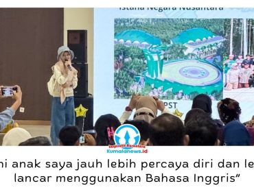Sebanyak 66 pelajar dari wilayah sekitar IKN berhasil meningkatkan kemampuan Bahasa Inggris dan kepercayaan diri melalui program IKN Mengajar English Preparation Class yang digelar Otorita IKN sebagai persiapan memasuki ekosistem pembelajaran bilingual di Sekolah Nasional Terintegrasi (SNT) IKN. Foto: Humas Otorita IKN.