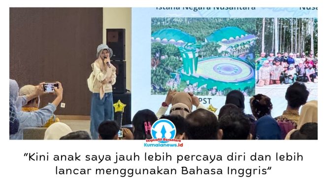 
 Sebanyak 66 pelajar dari wilayah sekitar IKN berhasil meningkatkan kemampuan Bahasa Inggris dan kepercayaan diri melalui program IKN Mengajar English Preparation Class yang digelar Otorita IKN sebagai persiapan memasuki ekosistem pembelajaran bilingual di Sekolah Nasional Terintegrasi (SNT) IKN. Foto: Humas Otorita IKN.