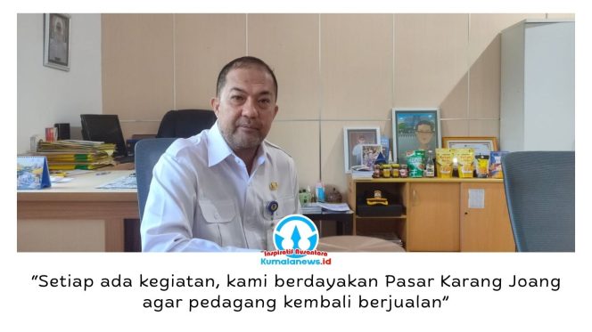 
 Kepala Dinas Perdagangan Kota Balikpapan, Haemusri Umar, menyatakan pihaknya terus mengoptimalkan Pasar Rakyat Karang Joang dengan memanfaatkan berbagai kegiatan di Balikpapan Utara agar aktivitas pedagang kembali menggeliat. Foto: M Hilmansyah.
