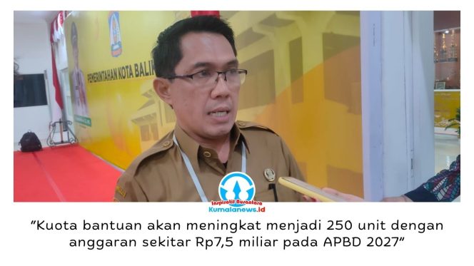
 Kepala Dinas Perumahan dan Permukiman (Disperkim) Kota Balikpapan, Rafiuddin, mengatakan peningkatan kuota tersebut merupakan arahan Wali Kota Balikpapan agar lebih banyak masyarakat memperoleh hunian yang layak. Foto: M Hilmansyah.