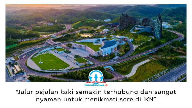 
 Konsep kota layak huni di Ibu Kota Nusantara (IKN) mulai dirasakan para pegawai dan warga. Dengan waktu tempuh dari kantor ke hunian sekitar 10 menit, masyarakat kini memiliki lebih banyak waktu untuk berolahraga, berkumpul bersama keluarga, dan menikmati ruang publik. Foto: Humas Otorita IKN.