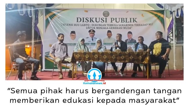 Ketua FKUB Kota Samarinda, Syaparuddin, menjadi narasumber dalam diskusi publik bertema 