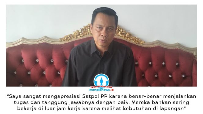 
 Sekretaris Komisi I DPRD Kota Samarinda, Ronal Stephen Lonteng, mengapresiasi kinerja Satpol PP Kota Samarinda yang dinilai konsisten menegakkan peraturan daerah serta menjaga ketertiban dan ketenteraman masyarakat. Foto: Yana Ashari.