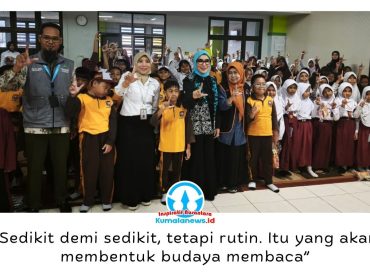 Bunda Literasi Kota Balikpapan, Hj. Nurlena Rahmad Mas'ud, S.E., menghadiri kegiatan Dongeng Keliling, Literasi Musik, dan Lomba Bertutur yang diselenggarakan Dinas Perpustakaan dan Arsip (Dispustakar) Kota Balikpapan sebagai upaya menumbuhkan budaya gemar membaca sejak usia dini, di Kantor Dispustakar Balikpapan, Rabu (29/7/2026). Foto: M Hilmansyah.
